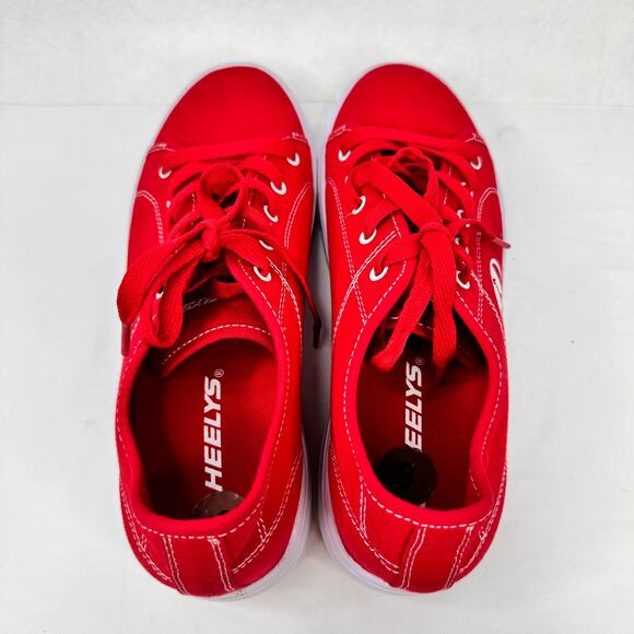 Heelys Red Pro 20 Canvas Lace Up Wheeled Roller Skate Shoes HES10456 Mens Size 8 - Picture 5 of 8